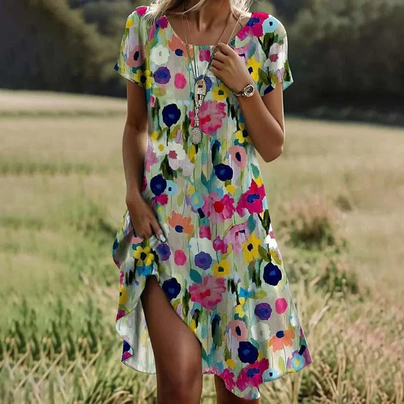 Sophia – Vibrant Blossom Dress