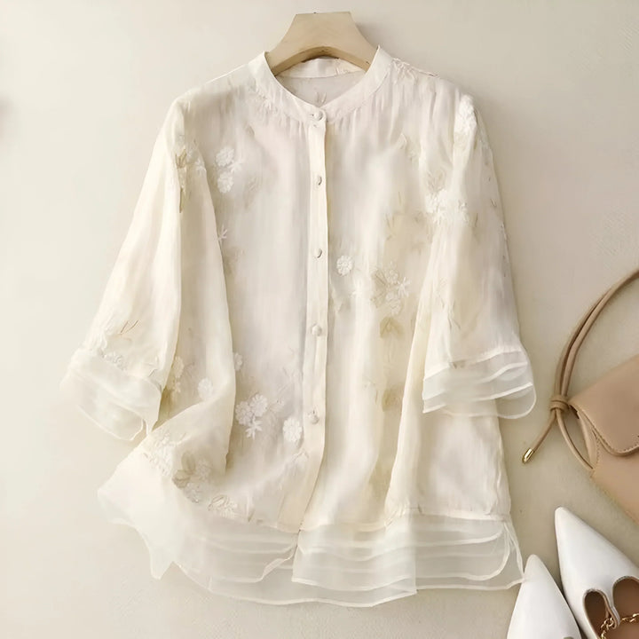 Lily - Floral Button Blouse