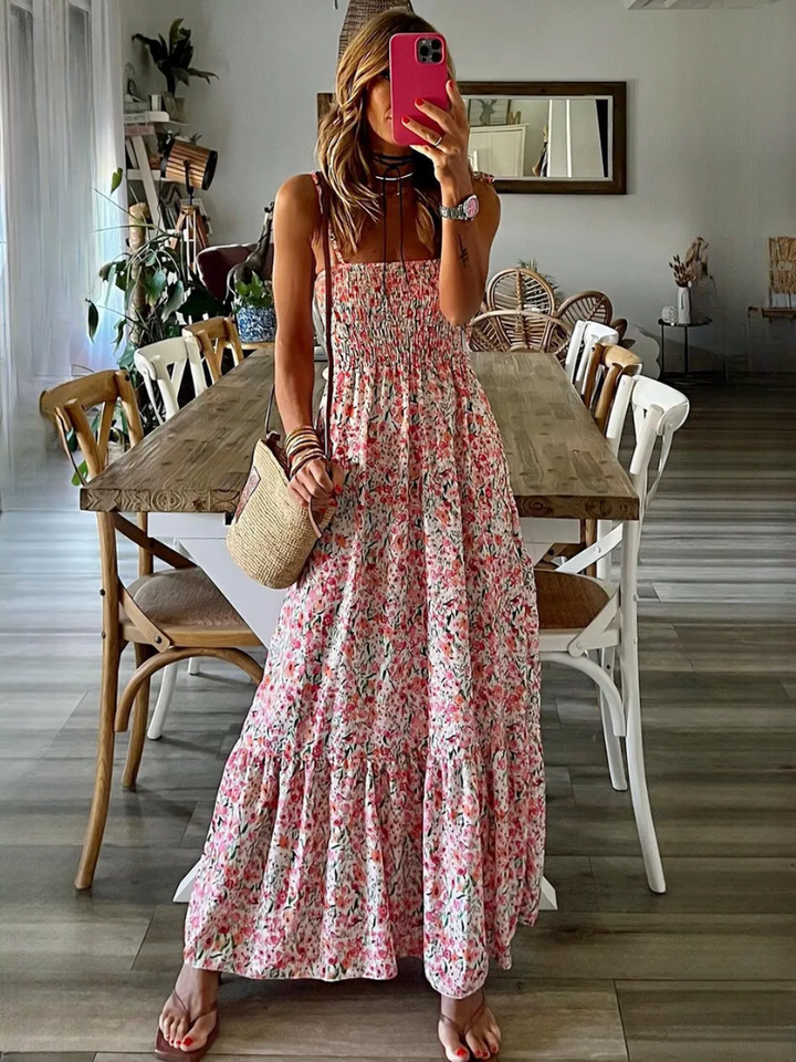 Amelia – Smocked Boho Floral Dress