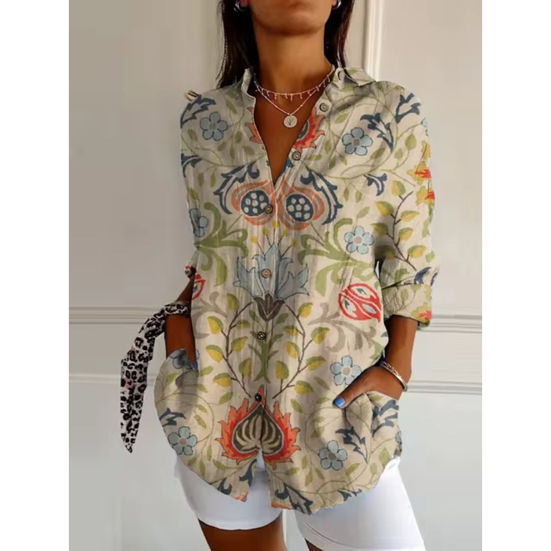 Elizabeth | Floral Serenity Blouse