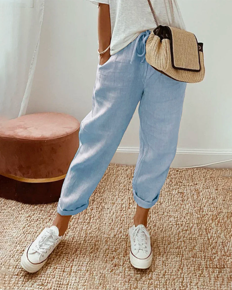 Amelia - Elegant Linen Sweatpants