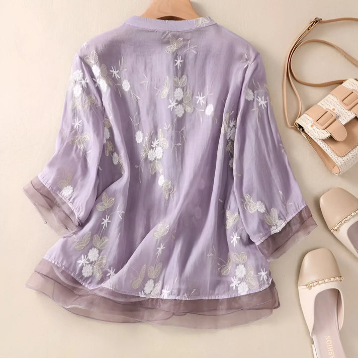 Lily - Floral Button Blouse