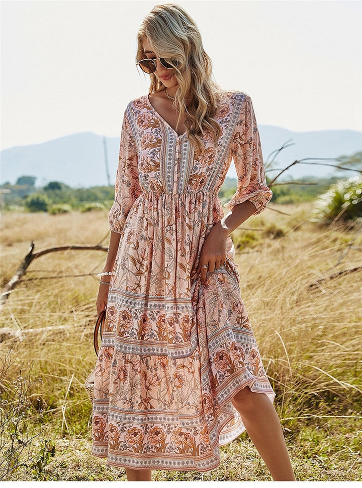 Francesca - Flattering Boho Dress