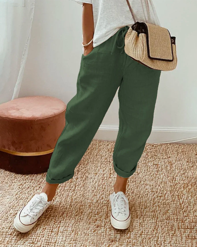 Amelia - Elegant Linen Sweatpants