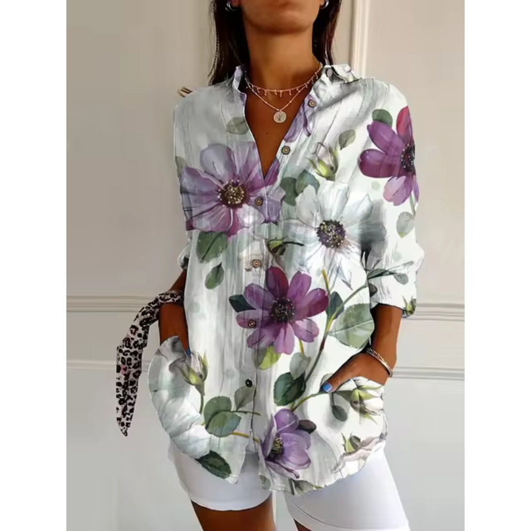 Elizabeth | Floral Serenity Blouse