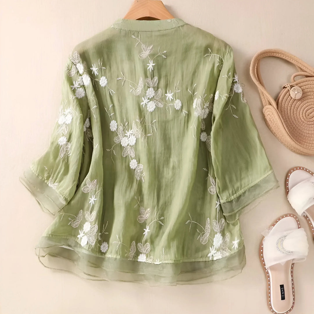 Lily - Floral Button Blouse