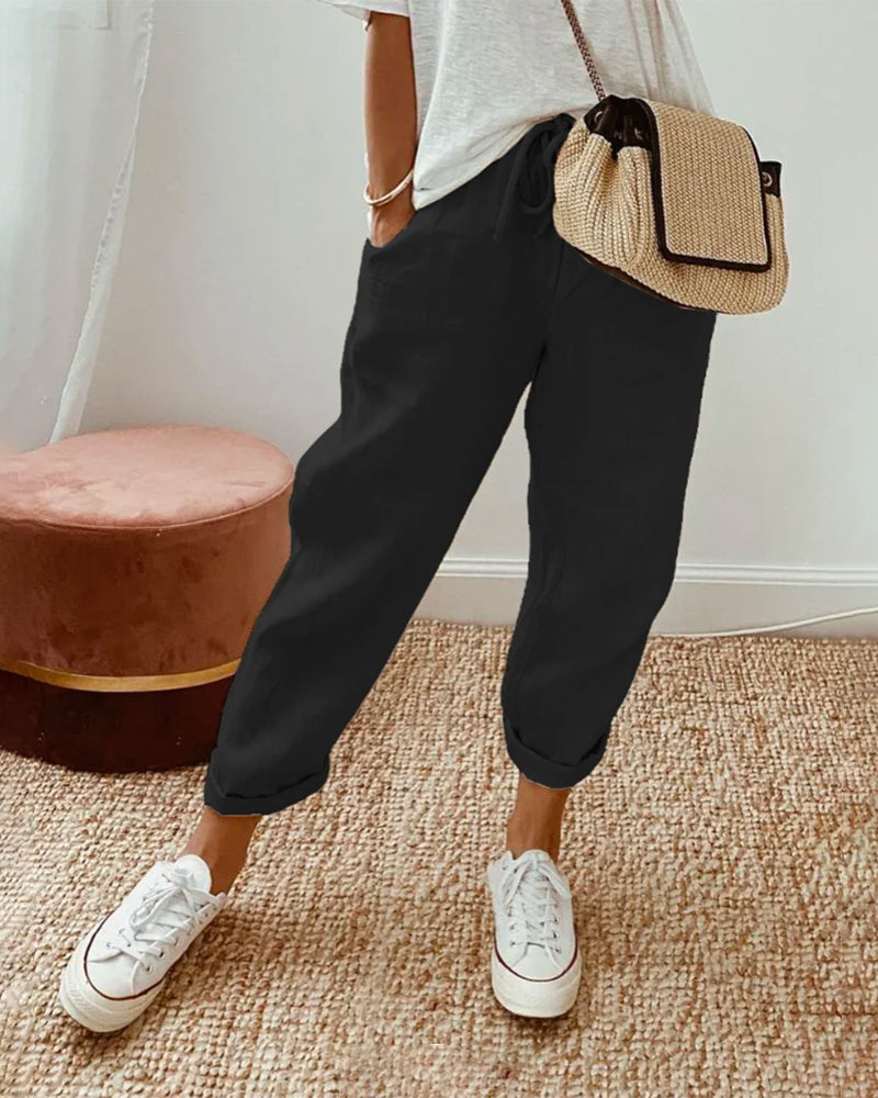 Amelia - Elegant Linen Sweatpants