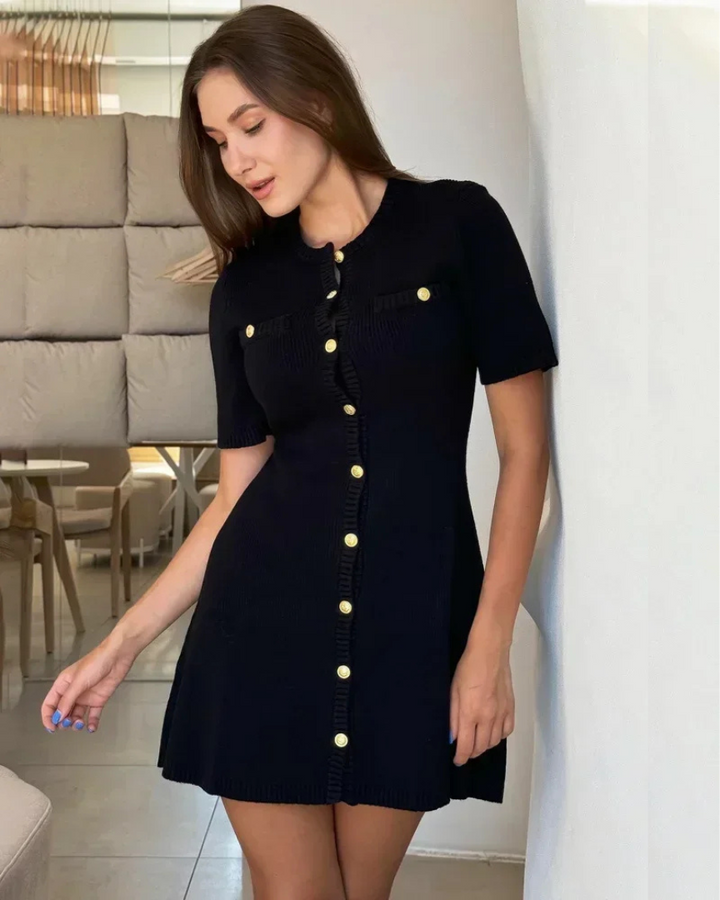 Helena - Elegant Knit Mini Dress