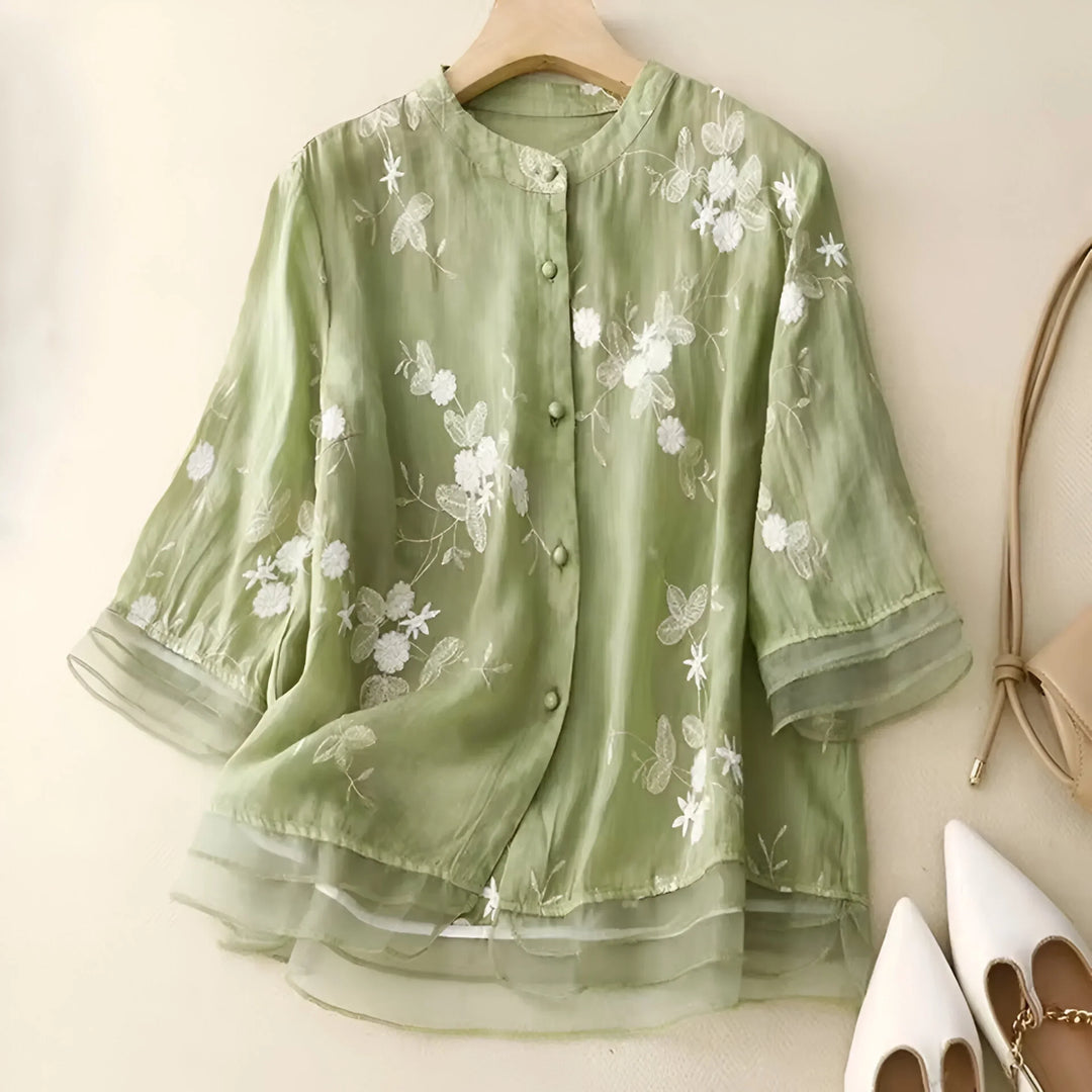 Lily - Floral Button Blouse