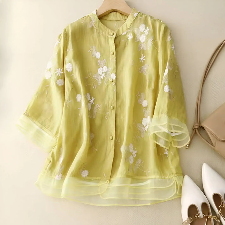 Lily - Floral Button Blouse