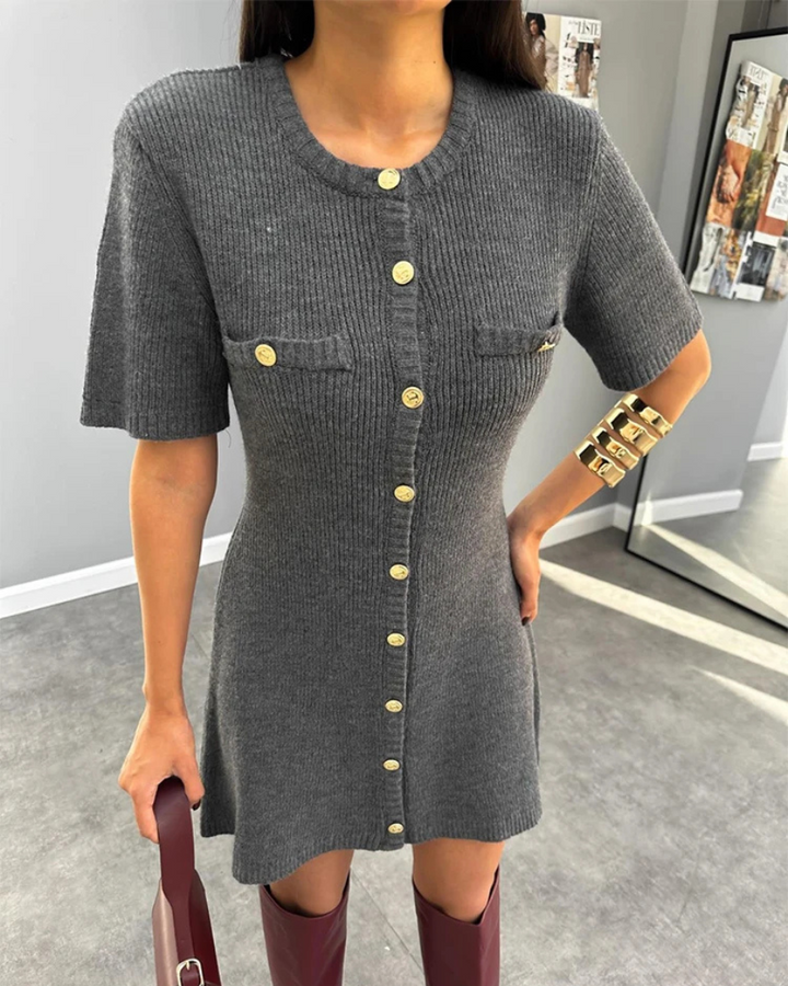 Helena - Elegant Knit Mini Dress