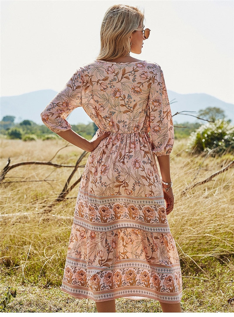 Francesca - Flattering Boho Dress