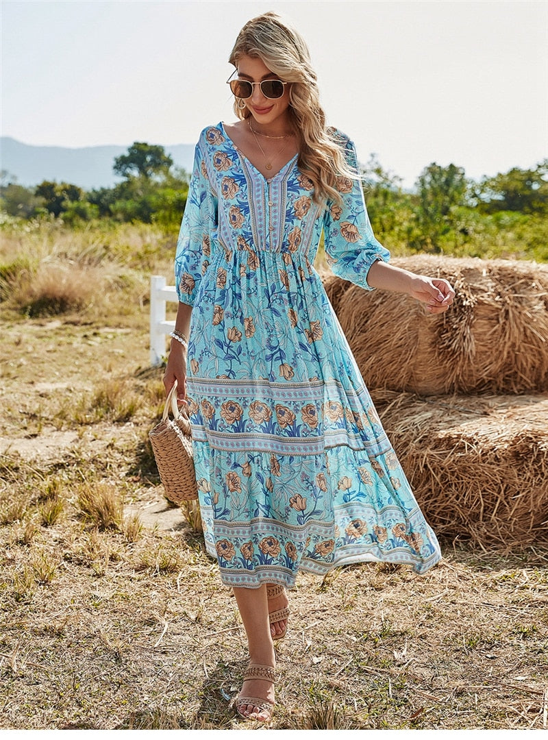 Francesca - Flattering Boho Dress