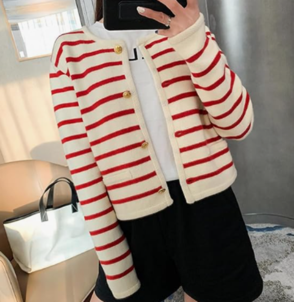 Clea | Chic Striped Cardigan