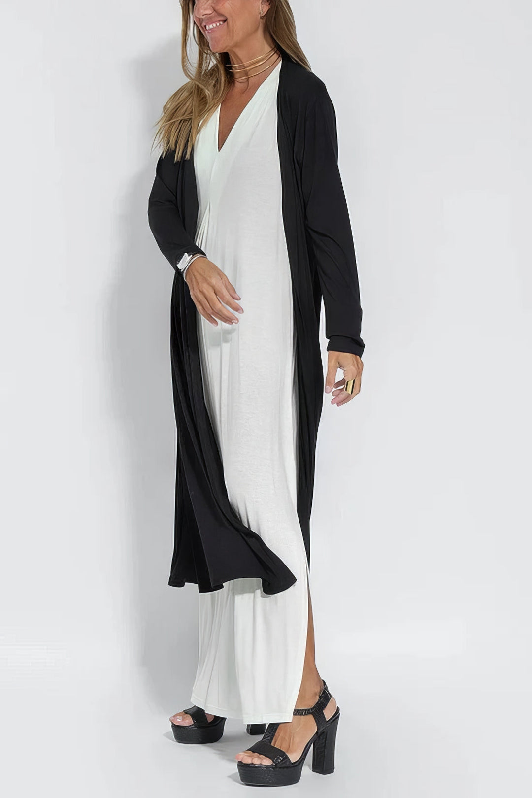 Ivy - Elegant Long Dress + Free Matching Cardigan GIFT