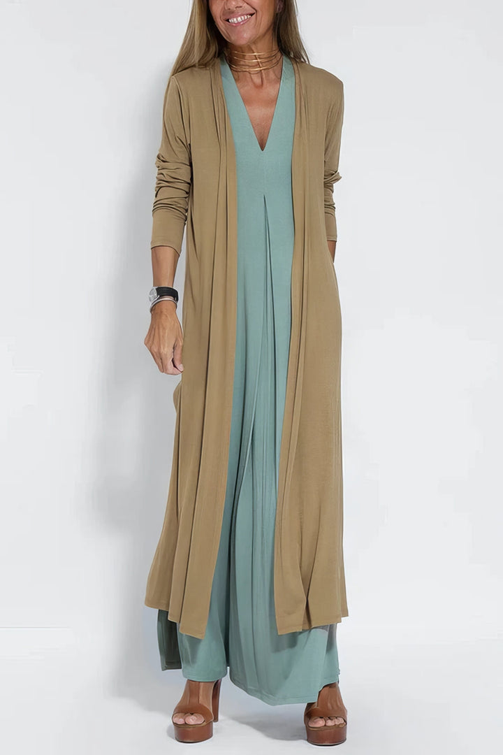 Ivy - Elegant Long Dress + Free Matching Cardigan GIFT